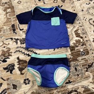 Patagonia Infant Little Sol Swim Set in Blue